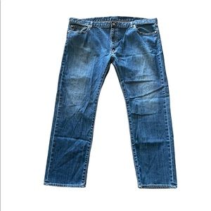 EGARA Mens Jeans 46 by 32 Medium Denim Relaxed